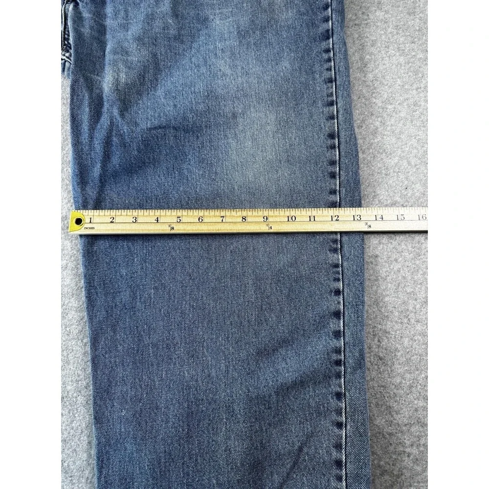 Levi's 550 Jeans Mens 50x30 Blue Relaxed Tapered Fit Light Wash Denim Casual